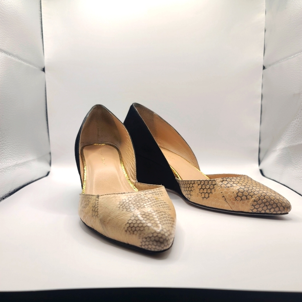 Loeffler Randall Wedge Natural/Snake Size 9